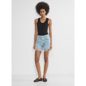 AGOLDE Parker Long Swapmeet High Rise Denim Cut Off Shorts, Size 30